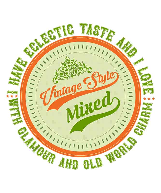 Grafika na koszulkę "Vintage Style Mixed" – eklektyczny design w stylu retro