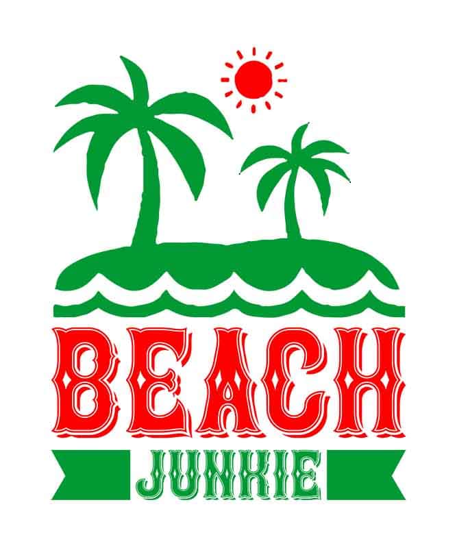 Grafika na koszulkę: Beach Junkie – Plażowy Styl