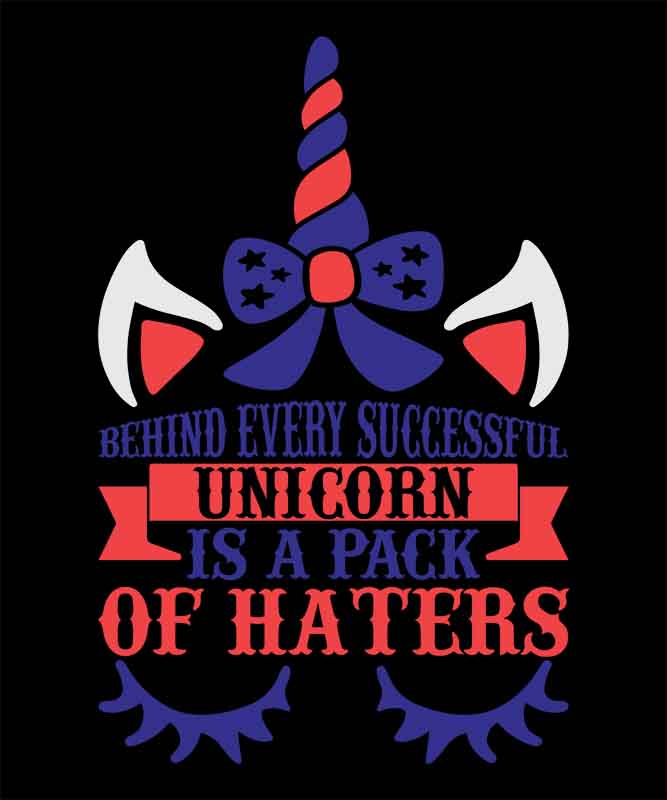 Grafika na koszulkę: Za każdym jednorożcem stoi grupa hejterów – Mocne przesłanie