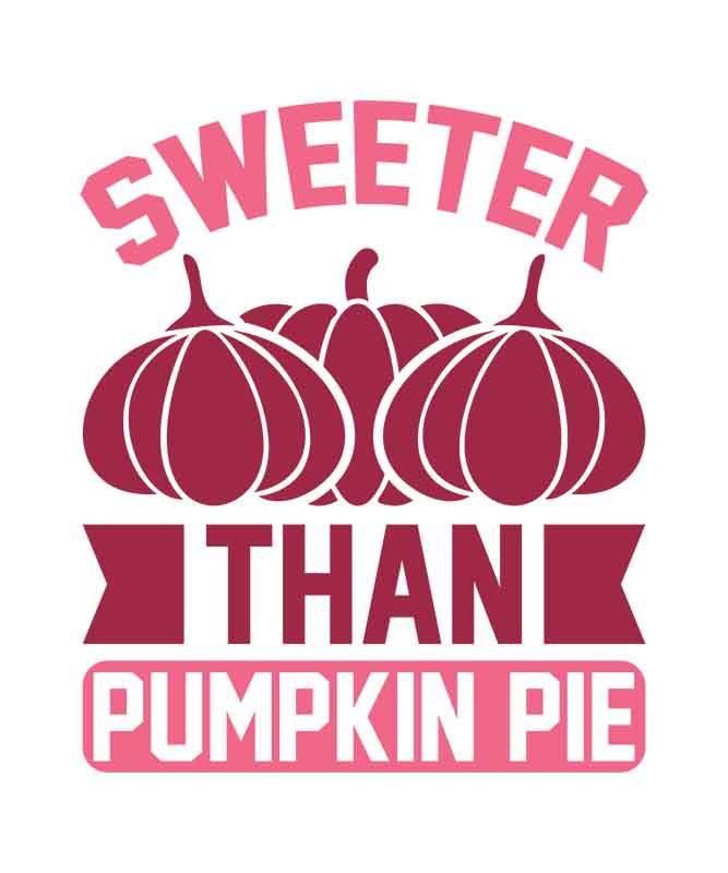 Grafika na koszulkę "Sweeter Than Pumpkin Pie" – urocze dynie