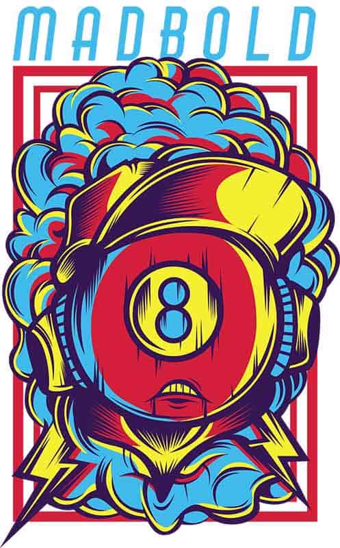 Grafika na koszulkę "Madbold" - nowoczesny styl, dynamiczny design