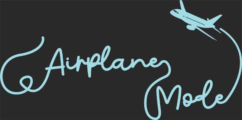 Grafika na koszulkę - Airplane Mode, minimalistyczny design, podróże