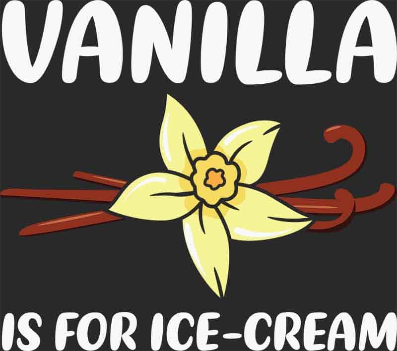 Grafika na koszulkę - "Vanilla is for Ice-Cream" - Kwiat Wanilii