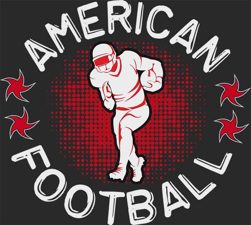 Grafika na koszulkę - "American Football" - Dynamiczny Zawodnik