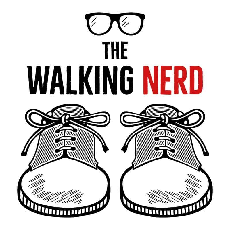 Grafika na koszulkę - "The Walking Nerd" - Buty i Okulary