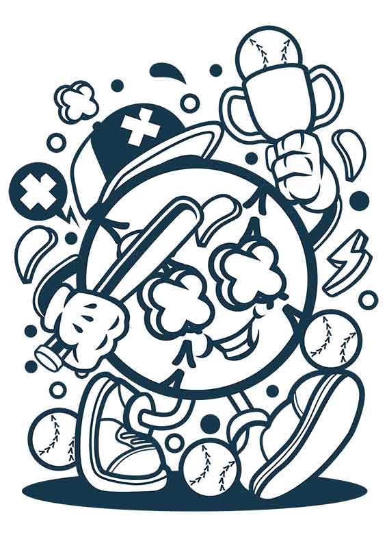 Grafika na koszulkę – Baseball Champion, sportowy motyw