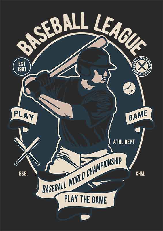 Grafika na koszulkę – Baseball League, mistrzostwa świata