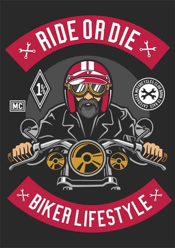 Grafika na koszulkę "Ride or Die - Biker Lifestyle"