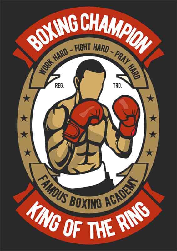 Grafika na koszulkę "Boxing Champion" – Król Ringu