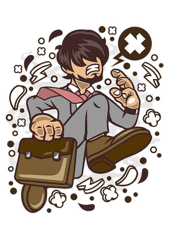 Grafika na koszulkę "Businessman Running" – Biegający Biznesmen