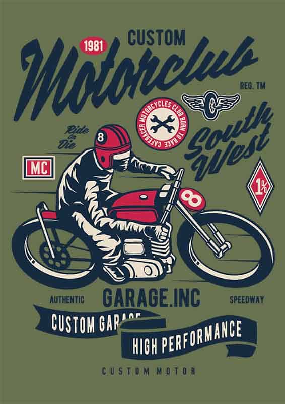 Grafika na koszulkę - Custom Motorclub