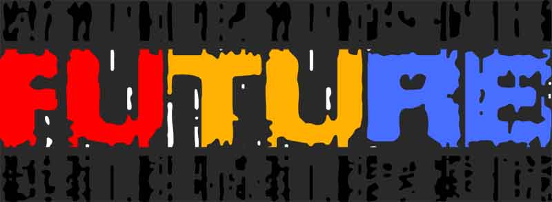 Grafika na koszulkę - Future, kolorowy nowoczesny styl, tekstura