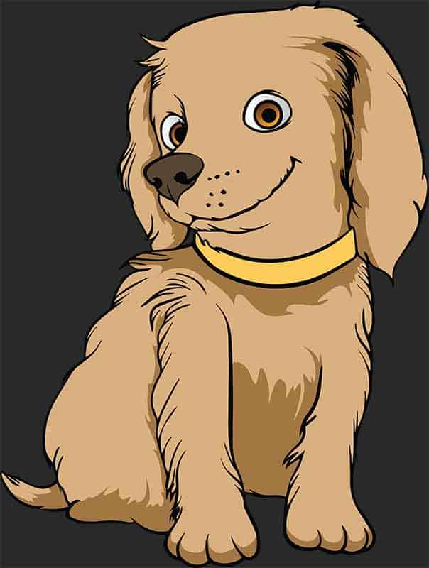 Grafika na koszulkę - Uśmiechnięty Szczeniak, Zabawny Psiak