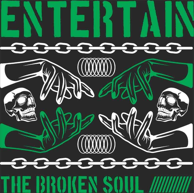 Grafika na koszulkę - Entertain the Broken Soul, Gotycki Styl