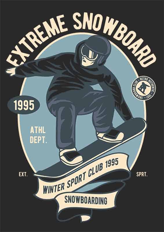 Grafika na koszulkę - Extreme Snowboarding, Winter Sport Club