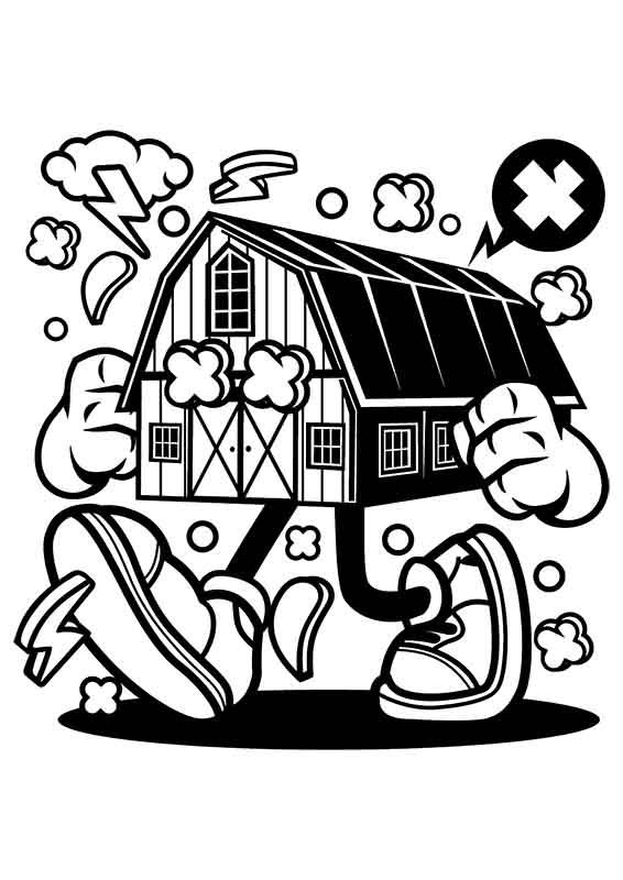 Grafika na koszulkę - Farm House in Action