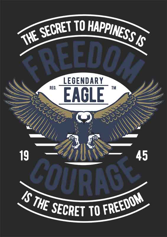 Grafika na koszulkę Freedom Eagle - Wolność, Odwaga, Legendarna Siła