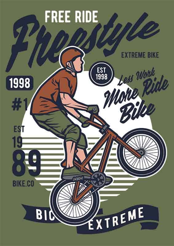Grafika na koszulkę Freestyle Bike - Ekstremalna Jazda, Wolność na Rowerze