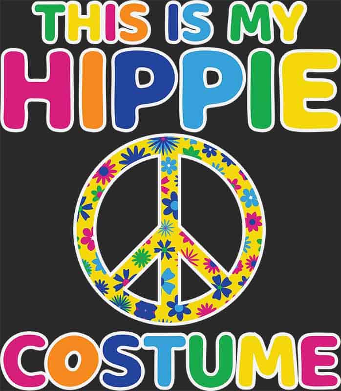 Grafika na koszulkę This is My Hippie Costume - Styl Retro, Peace & Love