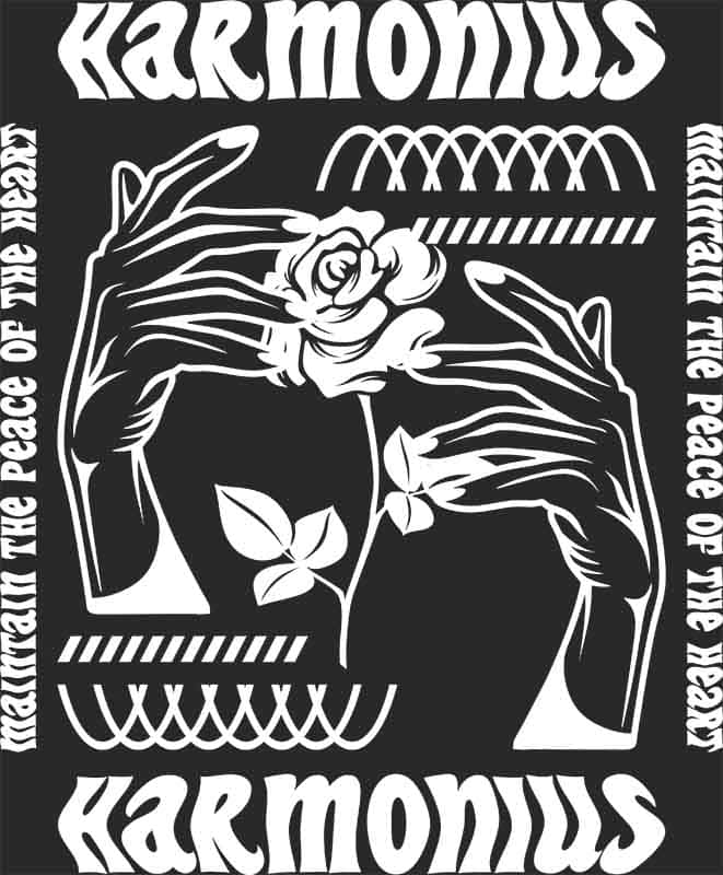 Grafika na koszulkę Harmonious - Utrzymaj Pokój Serca