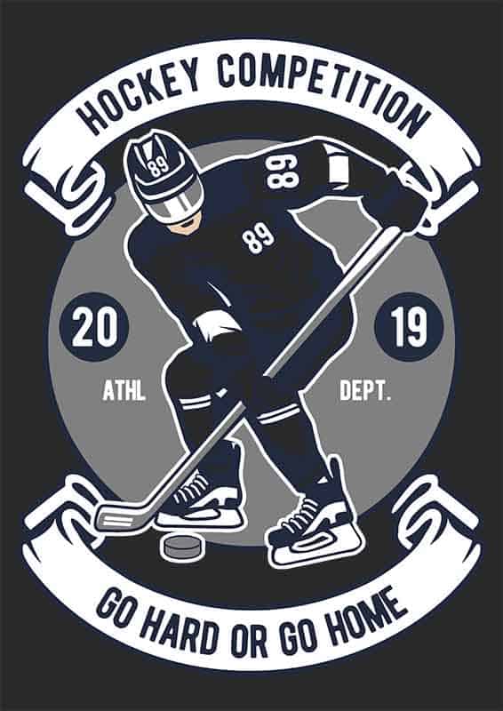 Grafika na koszulkę - Hokejowy Zawodnik