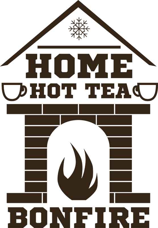 Grafika na koszulkę - Home Hot Tea Bonfire